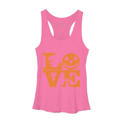 Women's Design By Humans Halloween Love Night Creepy Cute Fun By RedBirdLS Racerback Tank Top - Image 7