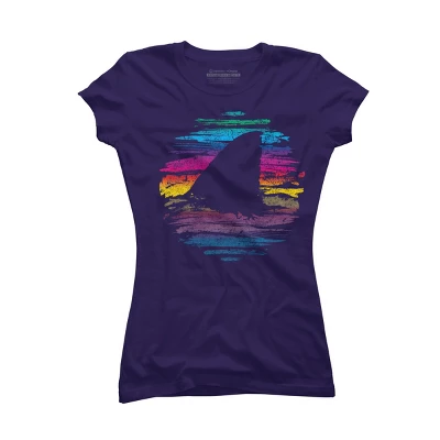 Junior's Design By Humans It's Shark Week Somewhere By BeanePod T-Shirt - Image 6