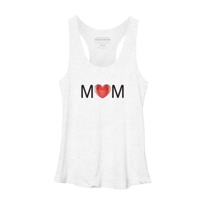 Women's Design By Humans Mom Heart Love By AmberDawn888 Racerback Tank Top - Image 4