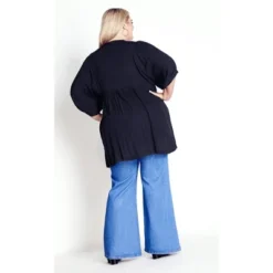 Women's Plus Size Arla Embroidered Tunic Dress - Black | AVEOLOGY