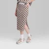Women's Ascot + Hart Checkered Graphic Midi Skirt