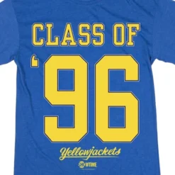 Yellowjackets Wiskayok High School Class Of '96 Women's Royal Blue Short Sleeve Crew Neck Sleep Shirt