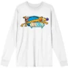 Nickelodeon CatDog Classic Logo Women's White Long Sleeve Shirt