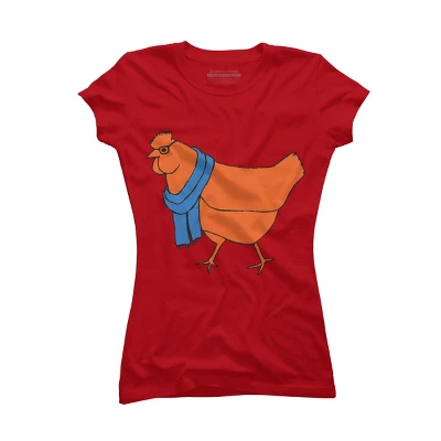 Junior's Design By Humans The Hipster Chicken By TabithaDesigns T-Shirt - Image 8
