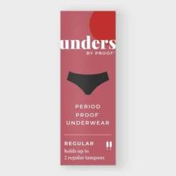 Unders By Proof Period Underwear Briefs - Regular Absorbency - Black