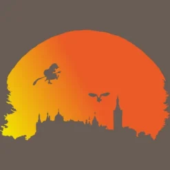 Women's Design By Humans Halloween Witch Silhouette By InfaredDesigns Racerback Tank Top