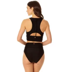 Coppersuit - Women's Banded Halter Longline Bra Swimsuit Top