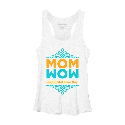 Women's Design By Humans Happy Mother's Day Mom Wow By Tmsarts Racerback Tank Top - Image 8