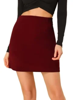 Allegra K Women's Summer High Waist Skirt Stretch Bodycon Pencil Mini Short Skirt