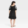Women's 3/4 Sleeve Embroidered Dress - Knox Rose™