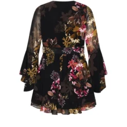 Women's Plus Size Malaga Floral Dress - Black| CITY CHIC