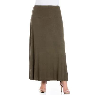 24seven Comfort Apparel Women's Plus Women's Maxi Skirt - Image 8