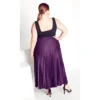 Women's Plus Size Knit Pleat Skirt - Purple | ARNA YORK