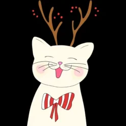 Women's Design By Humans Christmas Cat By Rasheb Racerback Tank Top