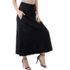 24seven Comfort Apparel Womens Foldover Maxi Skirt With Pockets