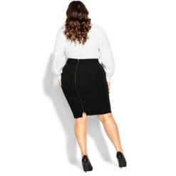 Women's Plus Size Riley Skirt - Black | CITY CHIC