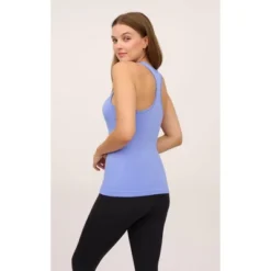 90 Degree By Reflex Yogalicious Womens Ribbed Seamless Ayla Tank Top