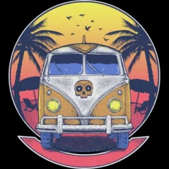 Women's Design By Humans My Skull Beach Van By Fathi_dhia Racerback Tank Top