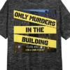 Only Murders In The Building Podcast Logo Art Crew Neck Long Sleeve Charcoal Heather Women's Night Shirt