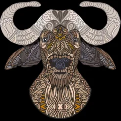 Junior's Design By Humans African Buffalo By Myartlovepassion T-Shirt