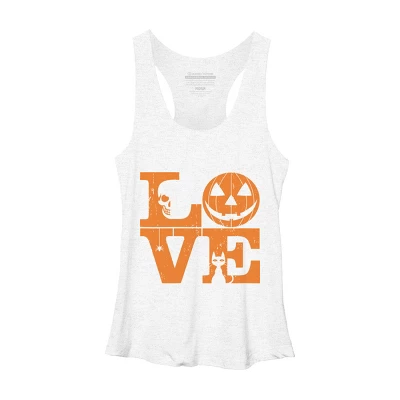 Women's Design By Humans Halloween Love Night Creepy Cute Fun By RedBirdLS Racerback Tank Top - Image 3