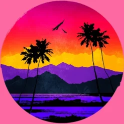 Women's Design By Humans The Color Of Paradise By Clingcling Racerback Tank Top