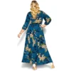 Women's Plus Size Emmaline Maxi Dress - Teal | CITY CHIC