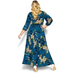 Women's Plus Size Emmaline Maxi Dress - Teal | CITY CHIC
