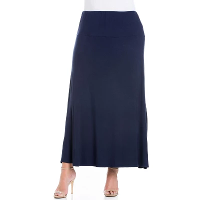 24seven Comfort Apparel Women's Plus Women's Maxi Skirt - Image 7