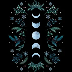 Women's Design By Humans Moonlight Garden - Teal Snow By EpisodicDrawing Racerback Tank Top