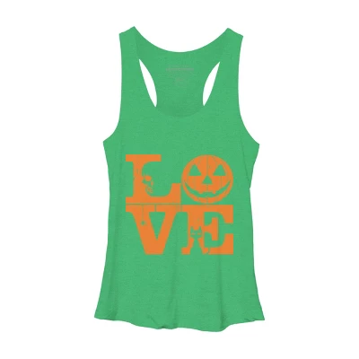 Women's Design By Humans Halloween Love Night Creepy Cute Fun By RedBirdLS Racerback Tank Top - Image 4