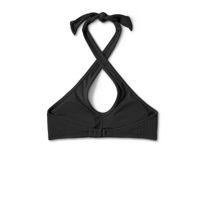 Women's Cross Front Pucker Textured Halter Bikini Top - Wild Fable⢠- Image 6