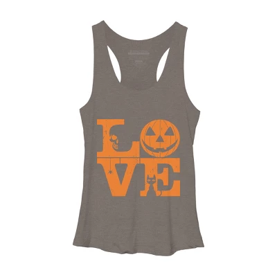 Women's Design By Humans Halloween Love Night Creepy Cute Fun By RedBirdLS Racerback Tank Top - Image 8