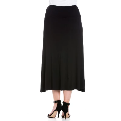 24seven Comfort Apparel Women's Plus Women's Maxi Skirt - Image 2