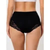 Agnes Orinda Women's Plus Size Mid-Rise Comfy Hipster Lace Trim Silky Briefs