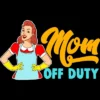 Junior's Design By Humans Mom Off Duty Cartoon By Savariya T-Shirt