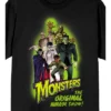Universal Monsters Group Shot Crew Neck Short Sleeve Women's Black T-shirt