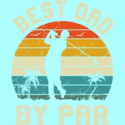 Women's Design By Humans Best Dad By Par Tropical Golf By Racerback Tank Top