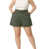 Agnes Orinda Women's Plus Size Boyfriend Stretch Jogger Pocket Track Cargo Shorts