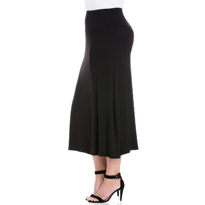 24seven Comfort Apparel Women's Plus Women's Maxi Skirt